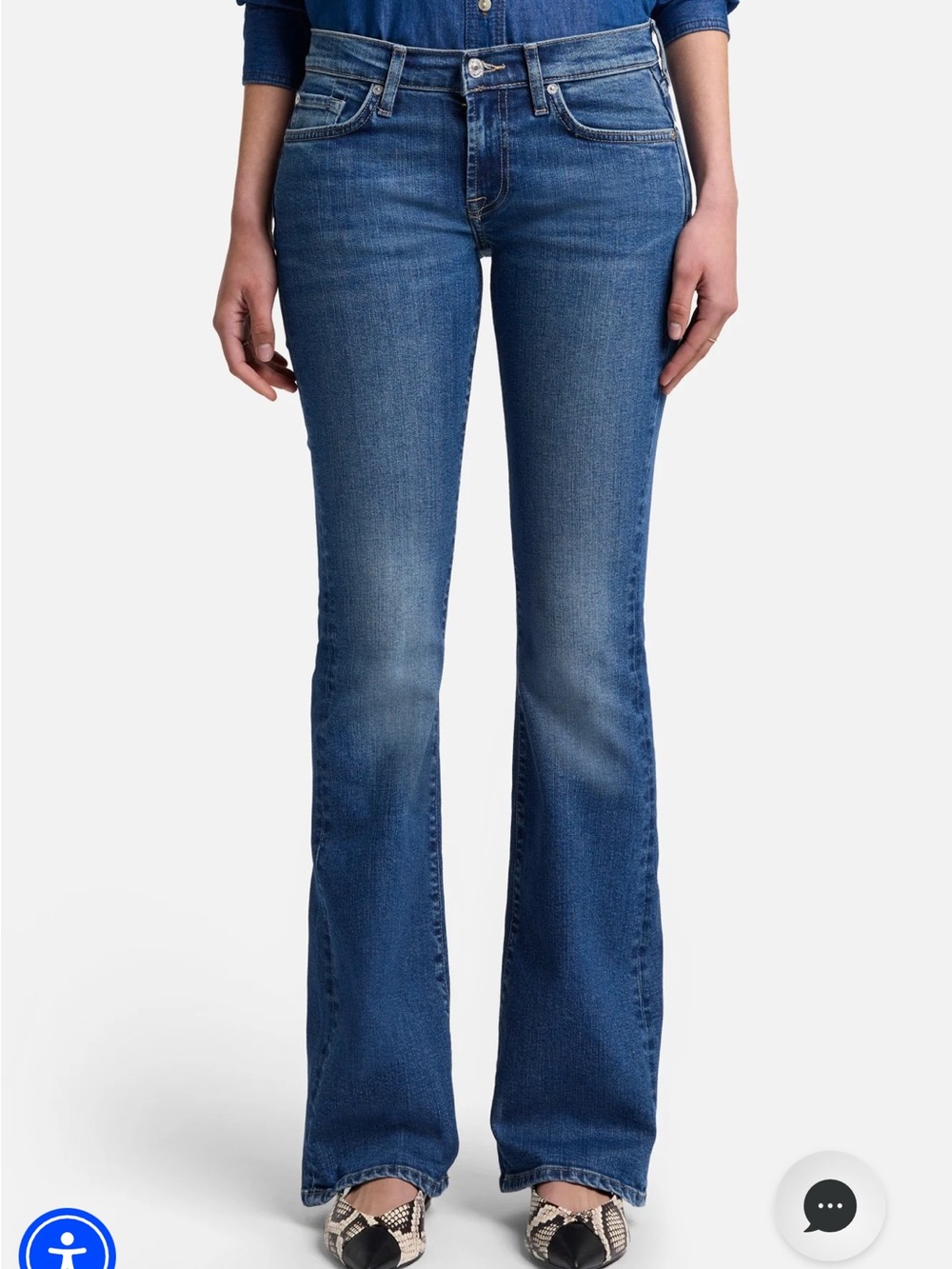7 For All Mankind Women's Bootcut Jeans - Deep Blue Wash